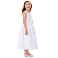 Grace Karin sem mangas V-Neck branco Chiffon Flower Girl Princesa Bridesmaid Wedding Pageant Party Dress 2 ~ 12 anos CL010429-1